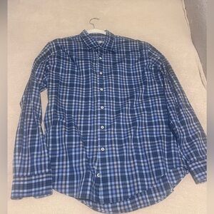Peter Millar Button Down. Blue & Light Blue Checkered.